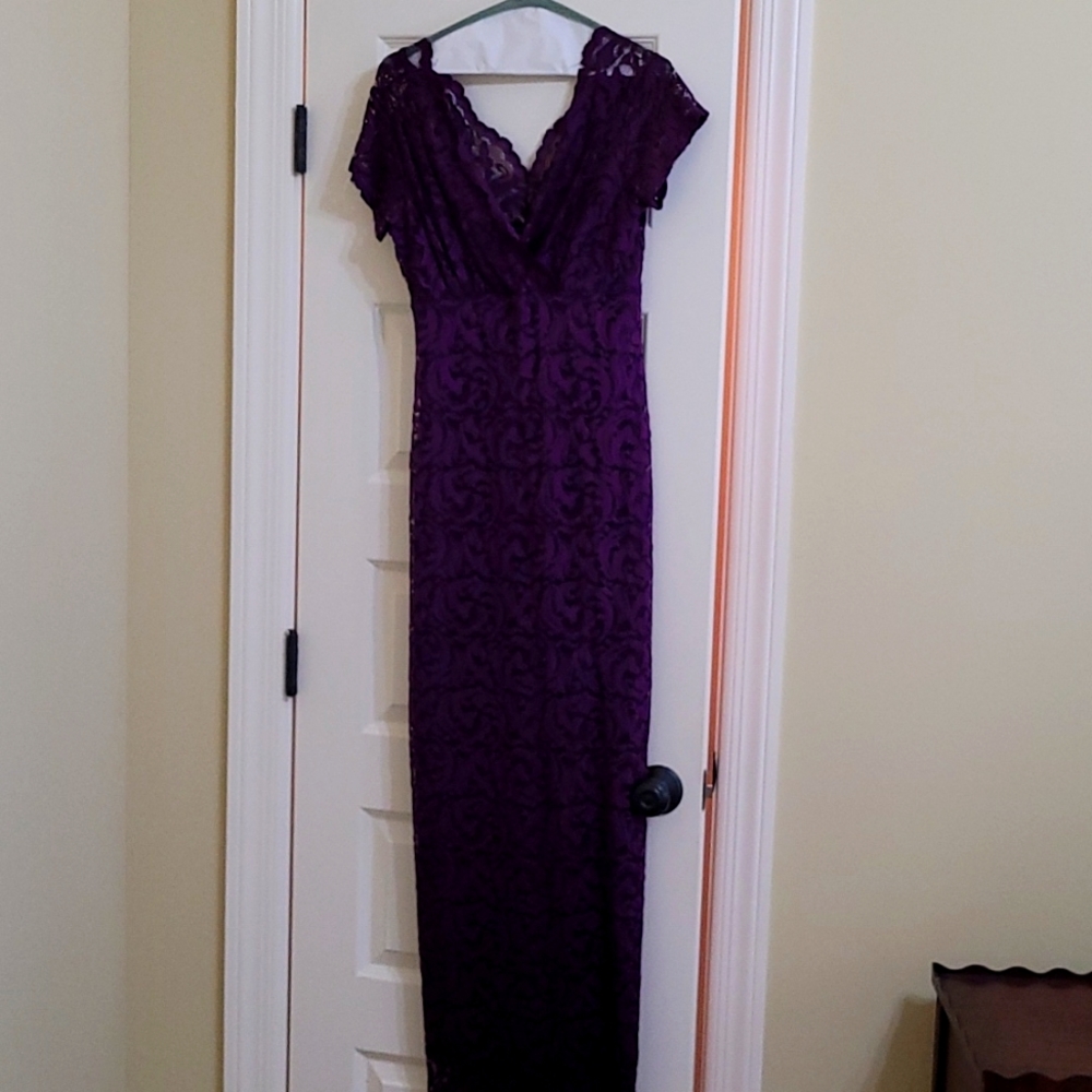 Beautiful  purple lace evening gown.